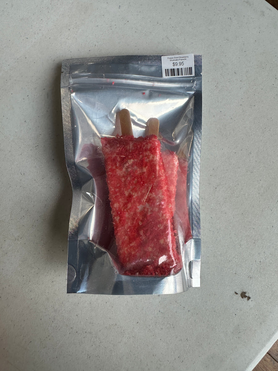 Freeze Dried Strawberry Shortcake Popsicle
