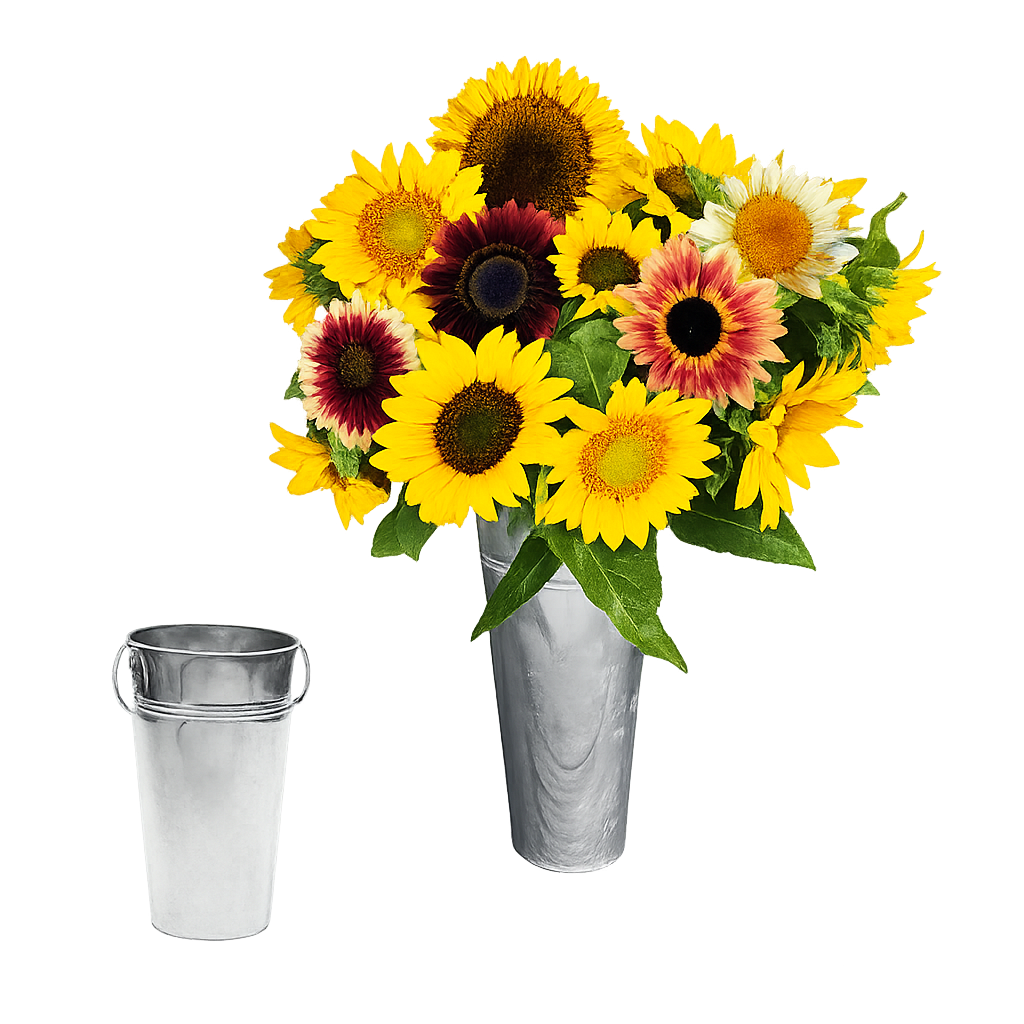 Galvanized Vase U-Pick Bouquet