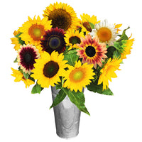Galvanized Vase U-Pick Bouquet
